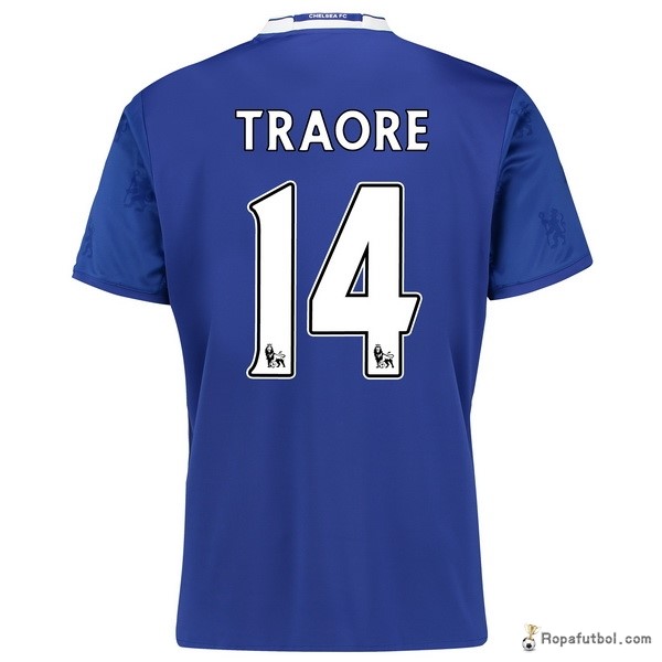 Camiseta Chelsea Replica Primera Ropa Traore 2016/17 Azul